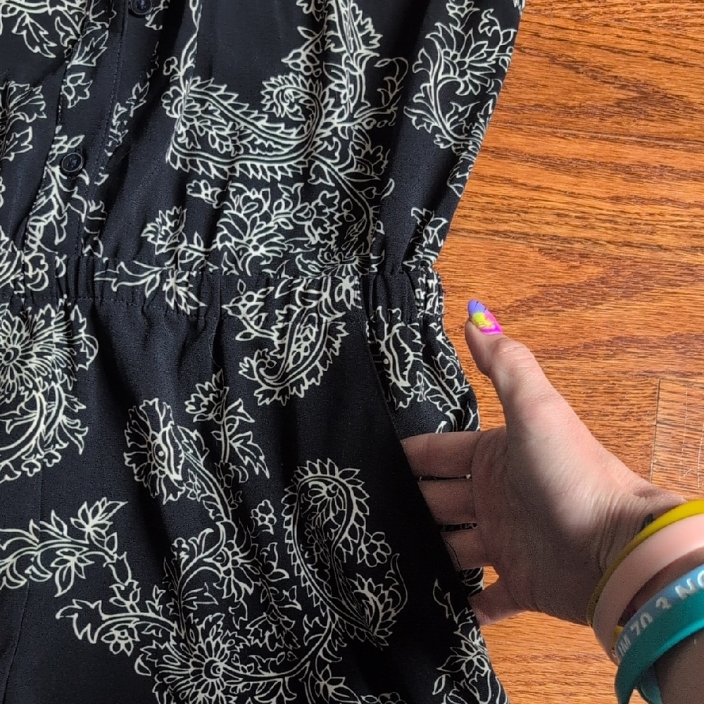 Ann Taylor Navy and White Paisley Dress - Picture 4 of 4